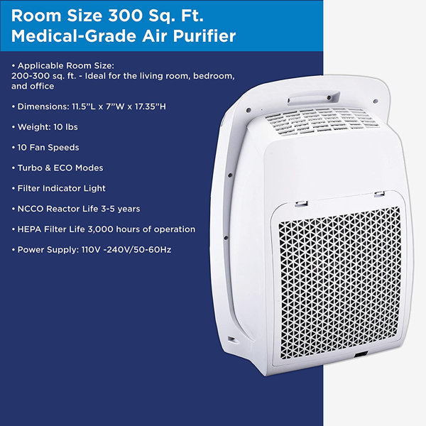 Westinghouse 1701 Air Purifier With True HEPA Filter And NCCO